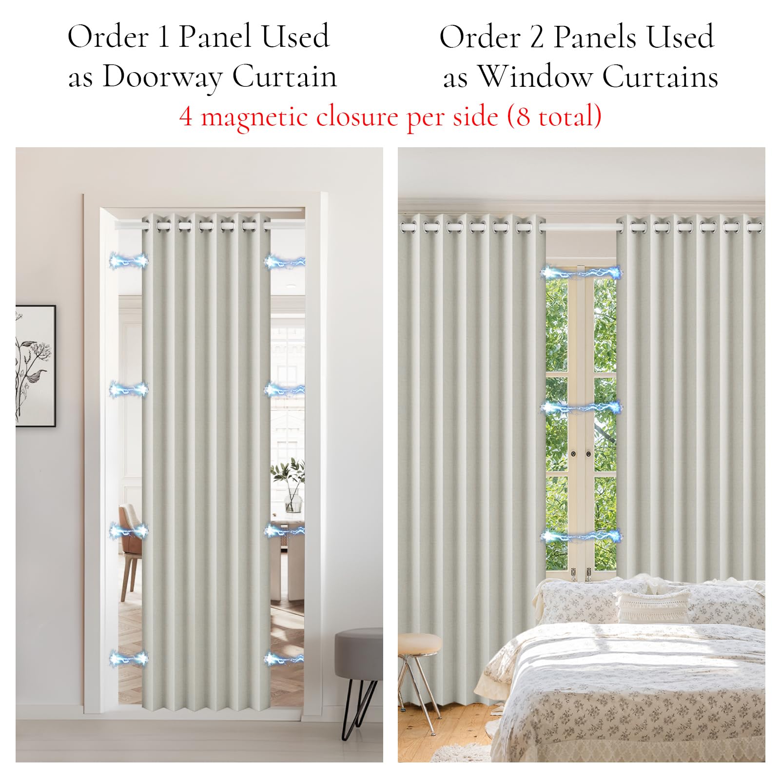 HMYI open doorway privacy curtain used as temporary door or cover.