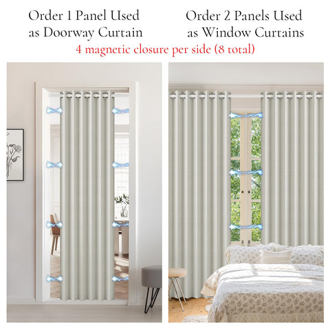 HMYI open doorway privacy curtain used as temporary door or cover.
