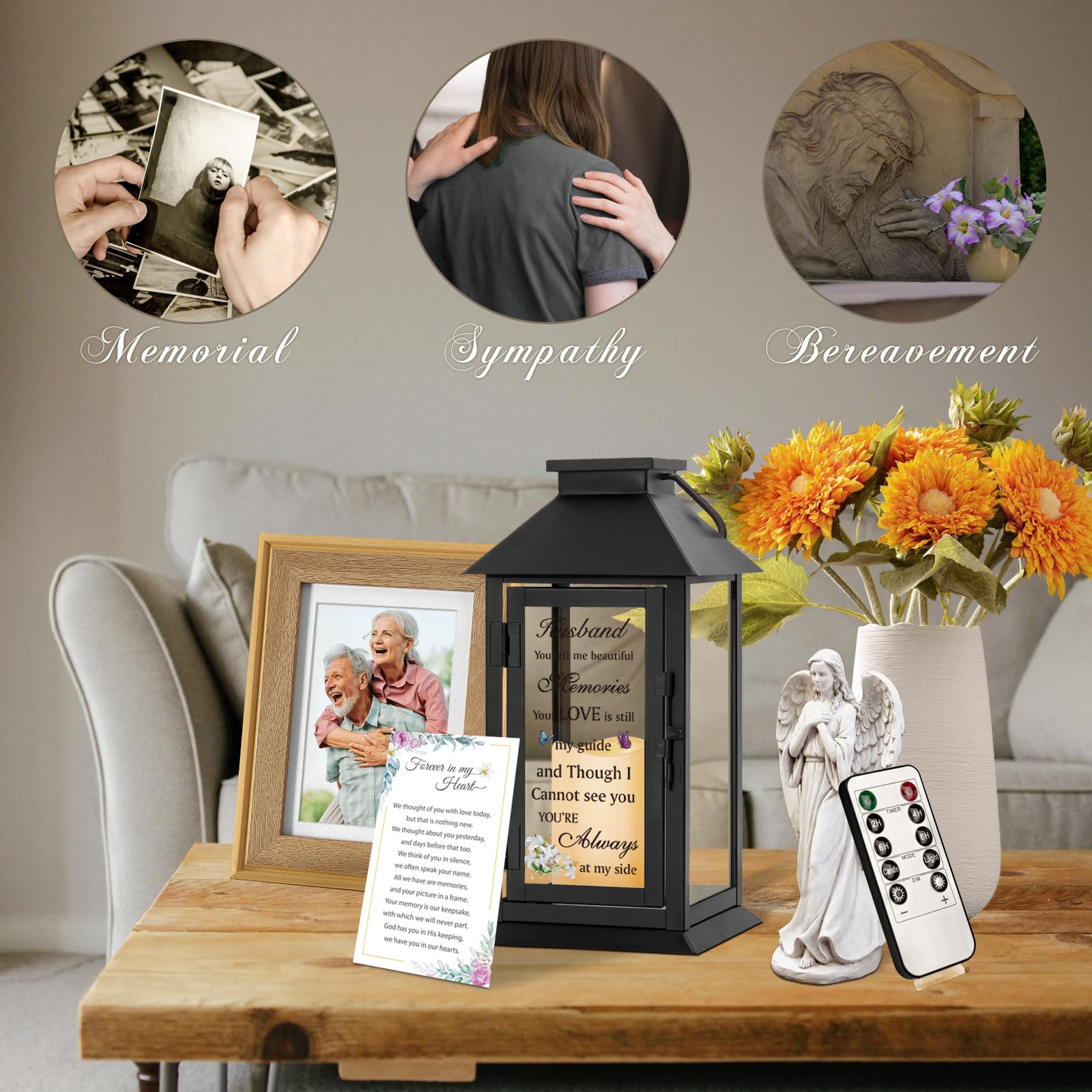 HN HAIINAA built-in LED candle provides safe flameless ambience for reflection.