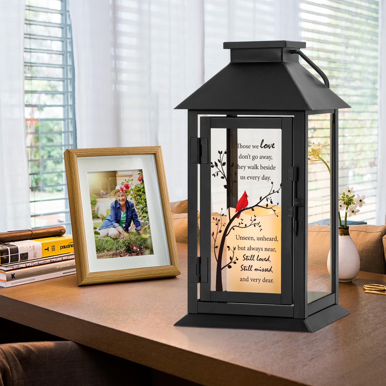 HN HAIINAA Memorial Lantern glass sides reveal bright illumination and four-panel visibility