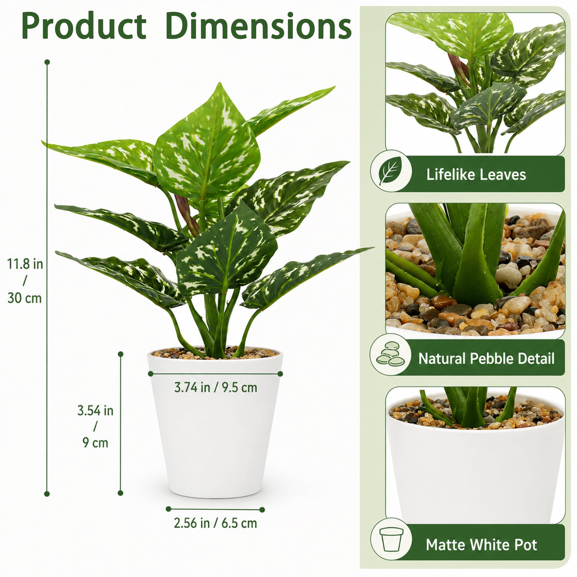 HNCSDD zebra plant artificial plant in pot enhances tabletop ambiance