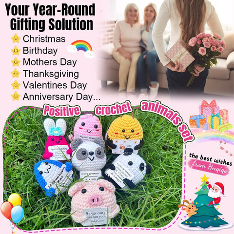 Hnqiqs handcrafted crochet bulk set; unique, heartfelt tokens for teams.