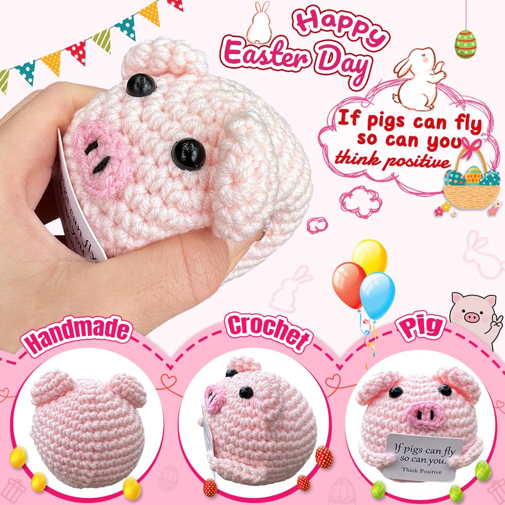 Hnqiqs mother's day crochet animals; pocket-size cheer for mom baskets.