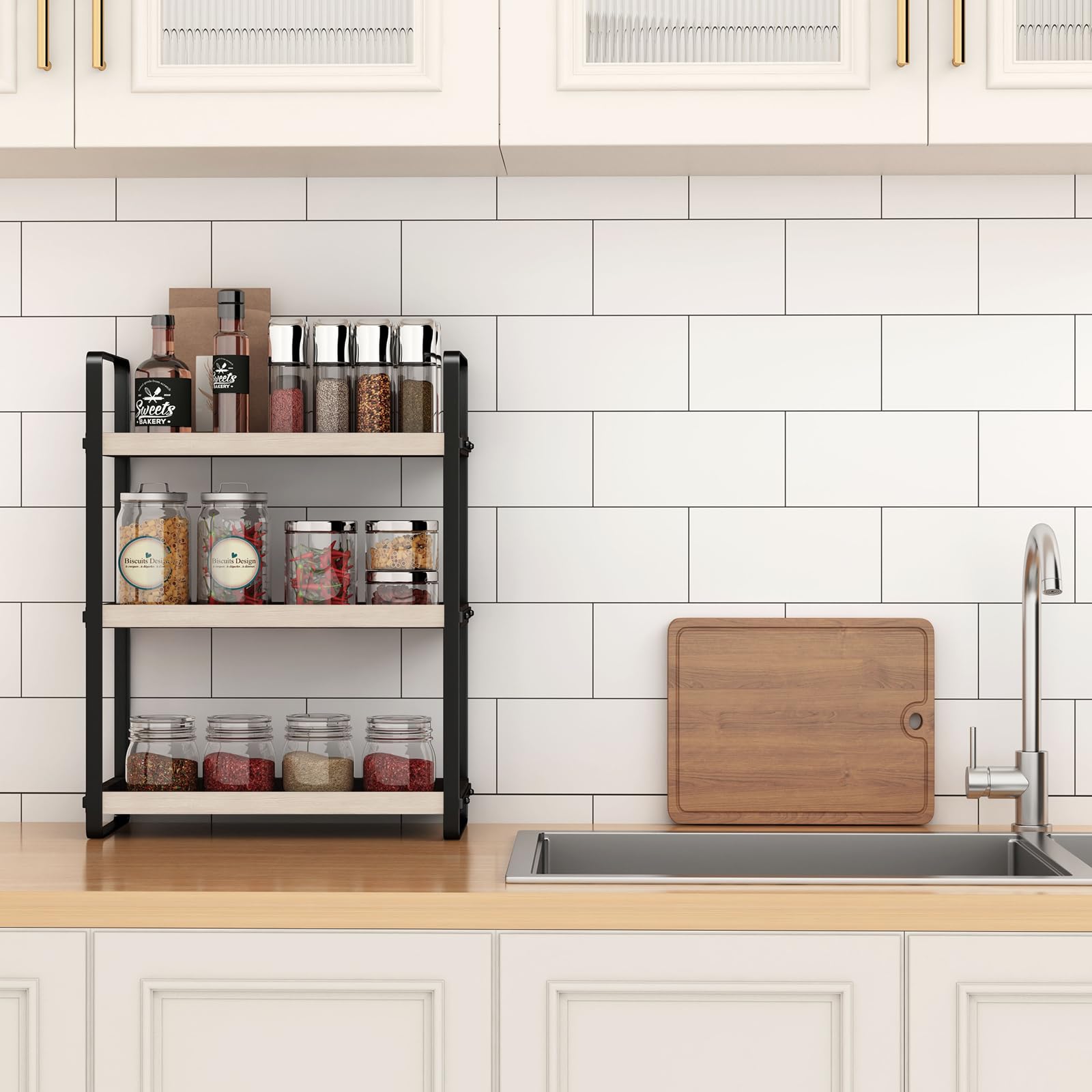 Compact HNRLOY design saves counter space while keeping essentials within reach.