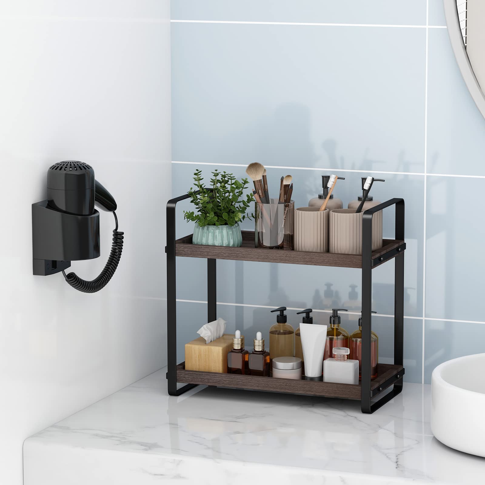 HNRLOY versatile storage for bathroom, kitchen, or office countertops