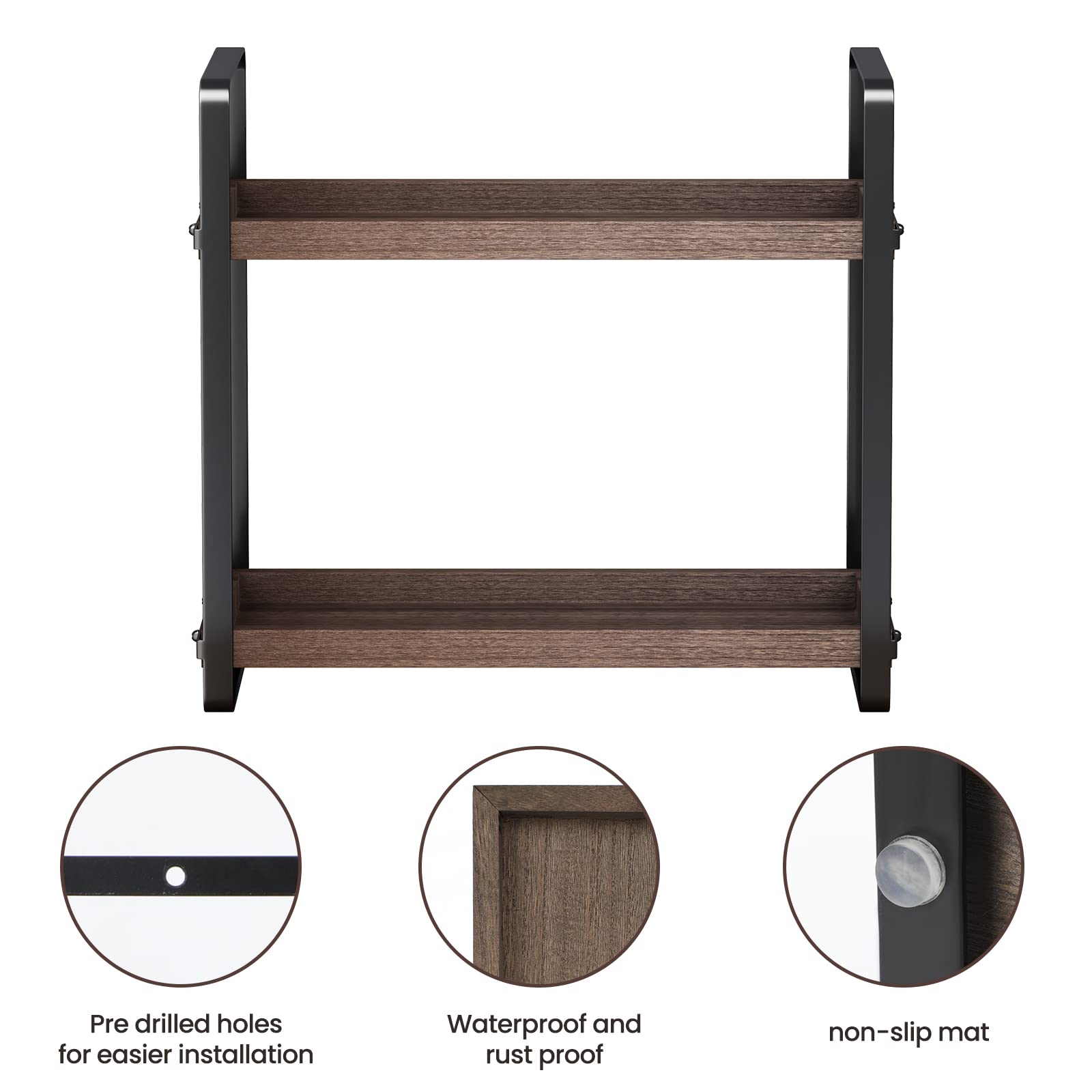 HNRLOY two-tier shelves keep cosmetics organized and accessible