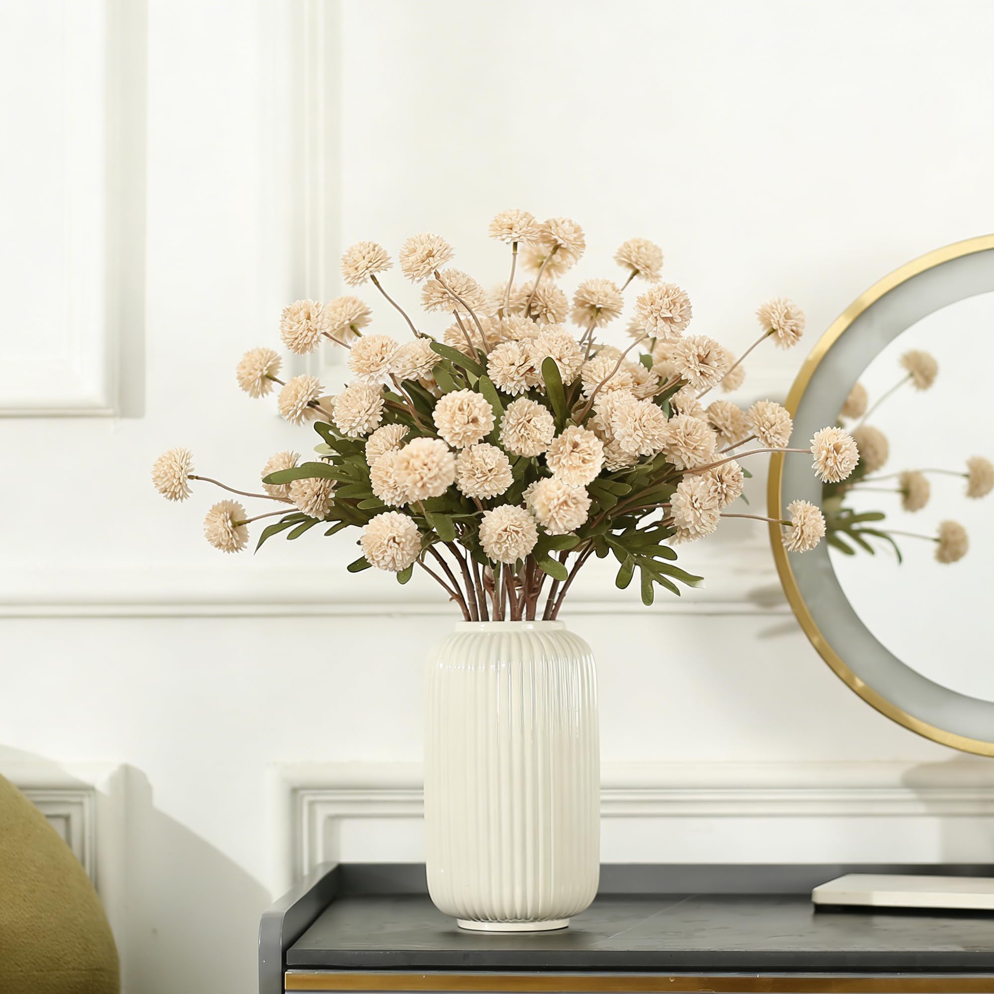 HNVNER beige iron-wire stems provide flexible shaping for DIY bouquets