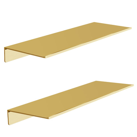HNVNER brushed gold wall shelves for stylish storage and display.