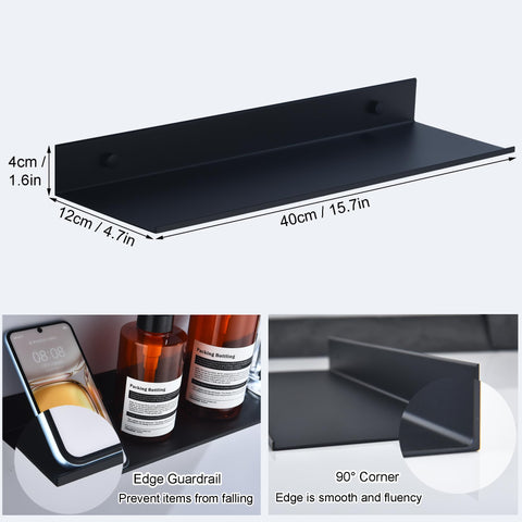 HNVNER floating shelves resist rust and water in humid spaces.