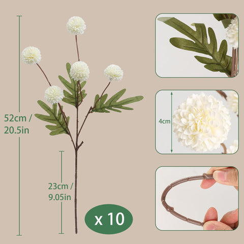 HNVNER silk chrysanthemum mini bloom 52cm perfect for lush centerpieces.