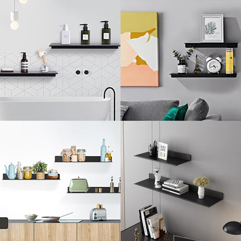 HNVNER space aluminum shelves supporting up to 20 pounds.