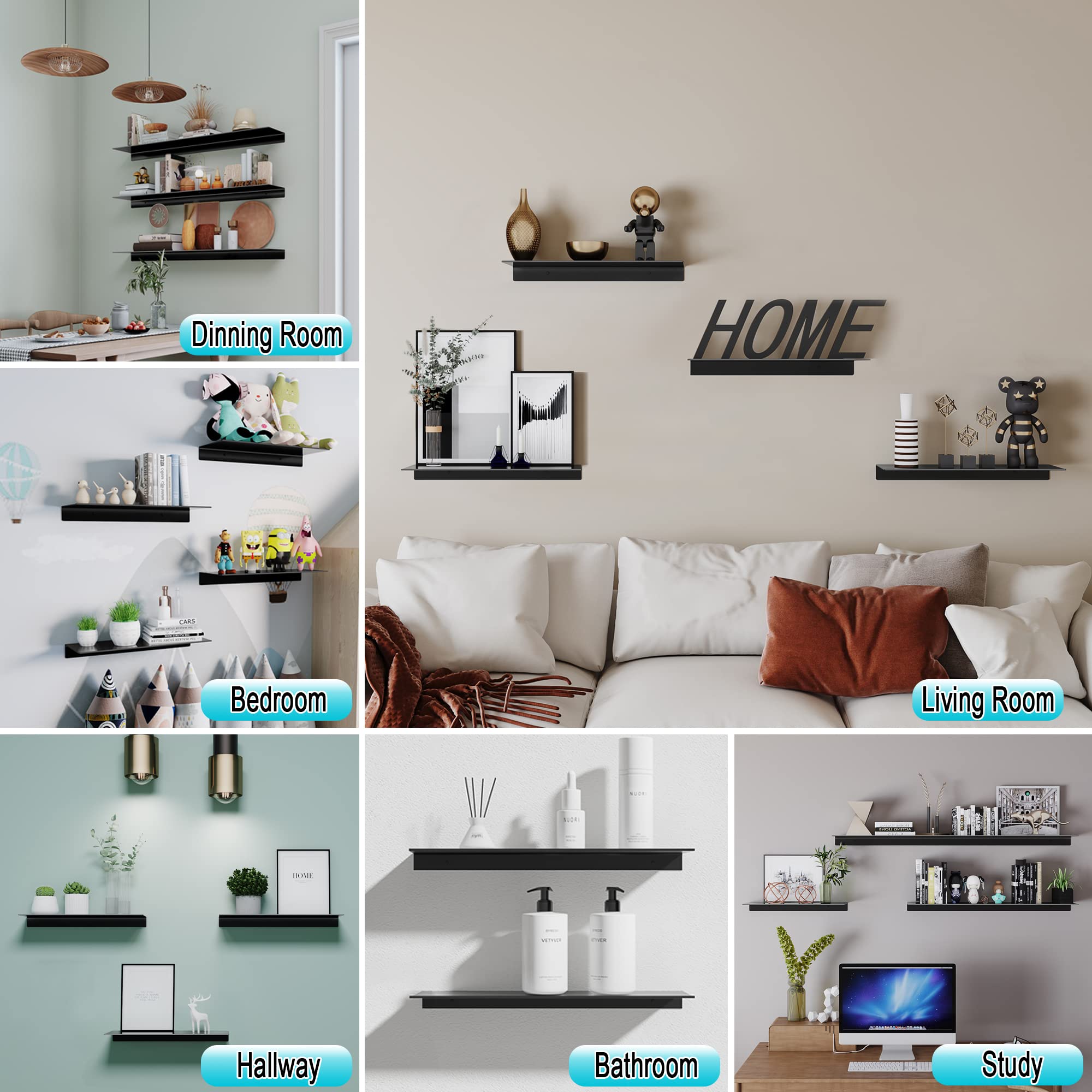 HNVNER two-shelf kit for cohesive wall styling