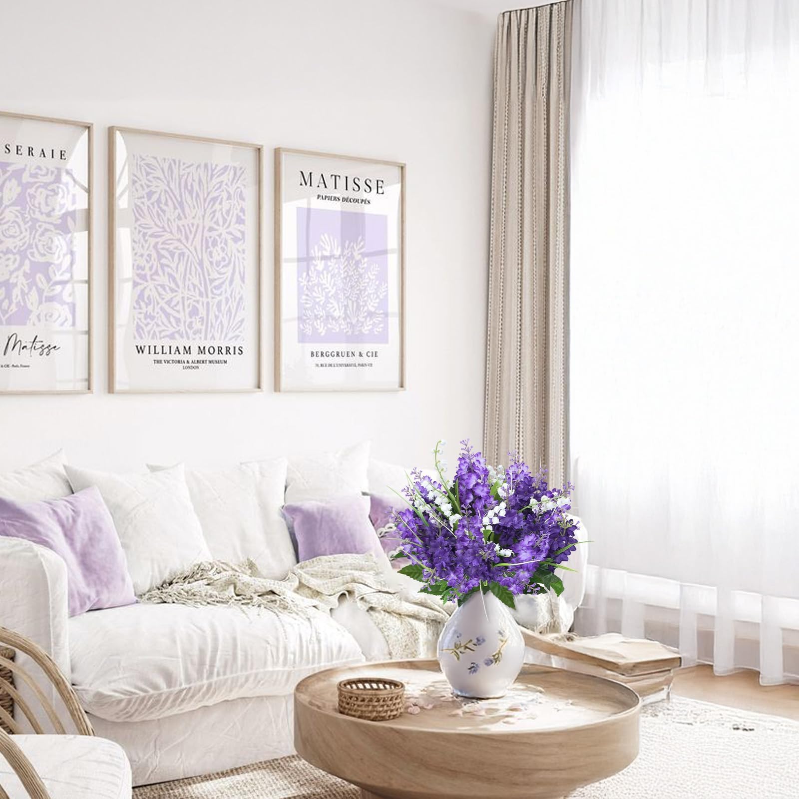 HO2NLE lilac flowers set is ideal for table decor and reception lighting.