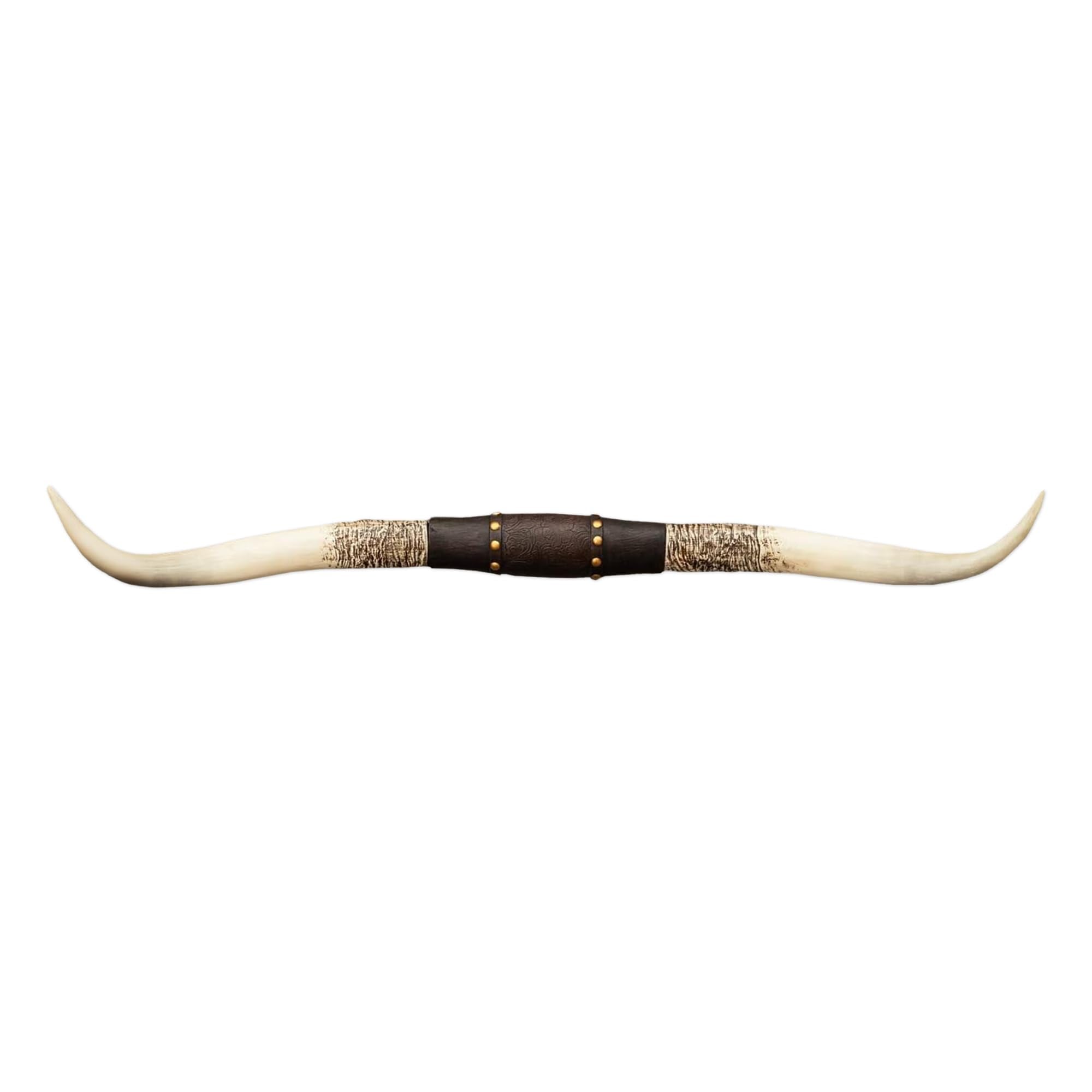 Hobby Lobby Longhorn wall decor in resin with distressed horns and floral details.