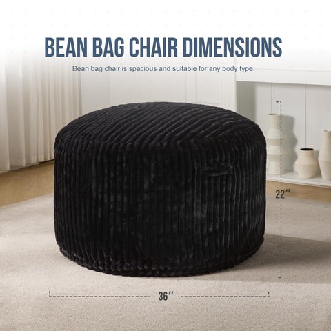 Hobestluk 3ft bean bag chair backrest setup showing versatile seating.