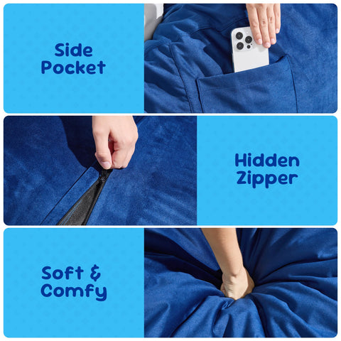 Hobestluk bean bag chair expands quickly after unboxing for comfy seating