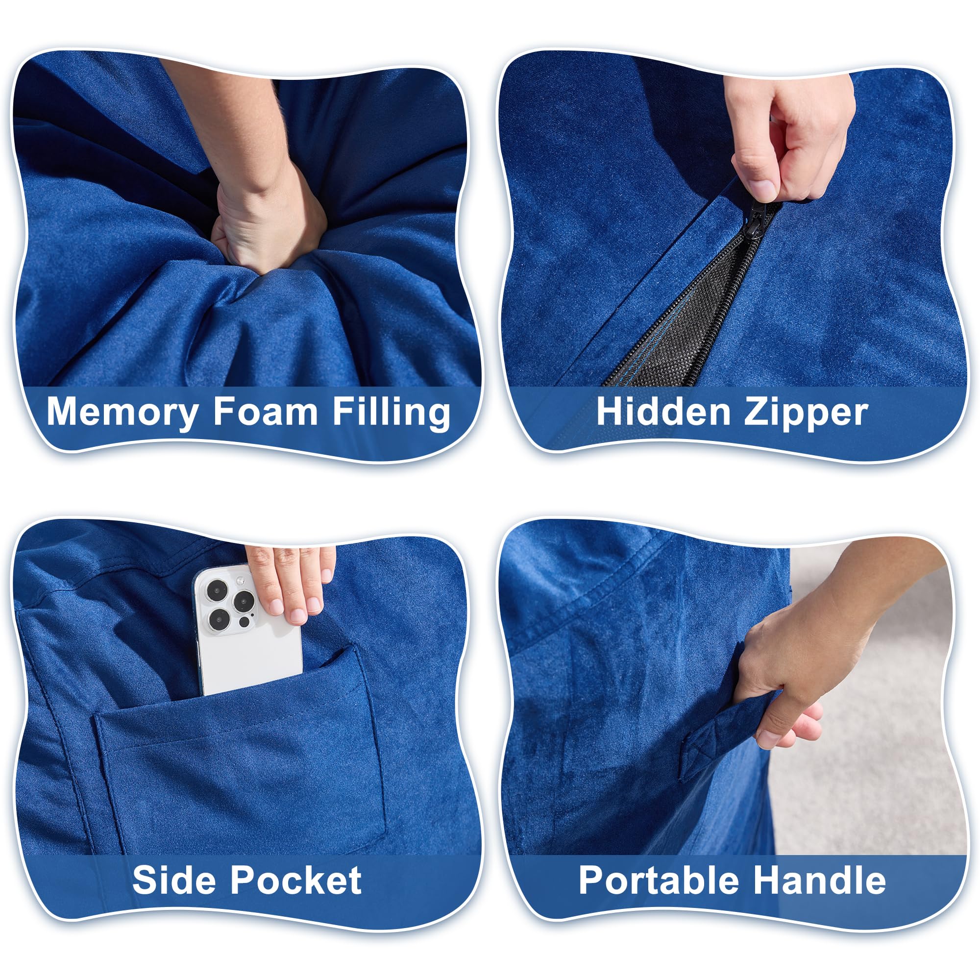 Hobestluk bean bag chair in a living room setup
