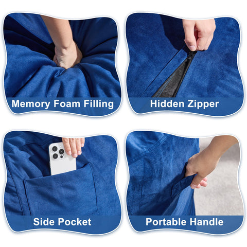 Hobestluk bean bag chair in a living room setup