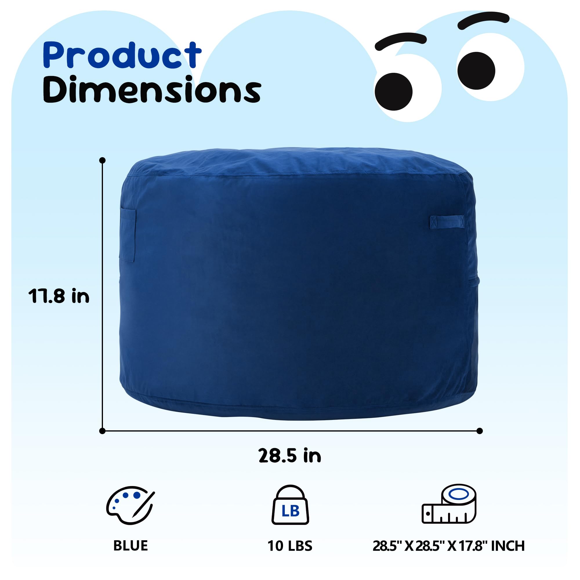 Hobestluk bean bag chair with machine-washable cover for easy cleaning