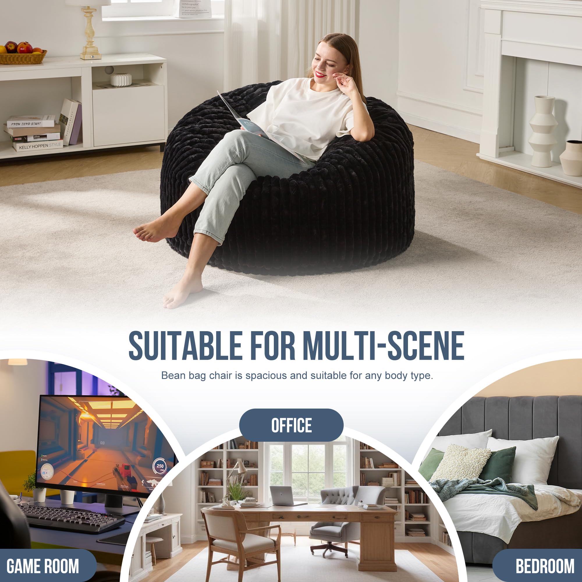 Hobestluk soft fluffy fabric delivering comfortable lounging experiences.