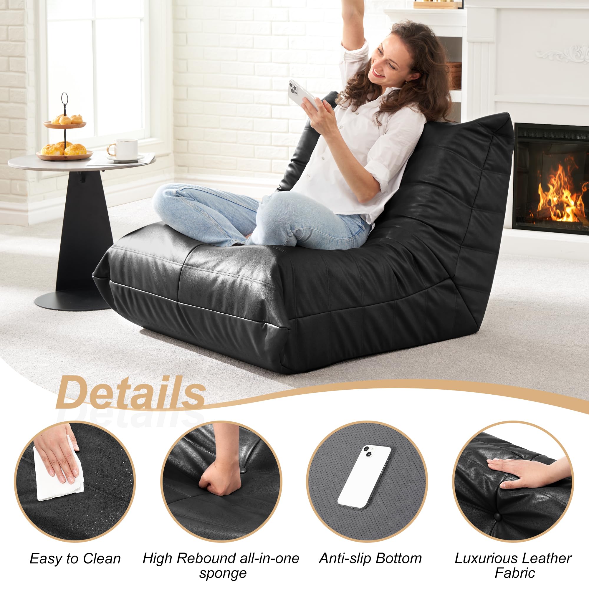 Hobestluk easy-clean faux leather surface ready for wipe-down