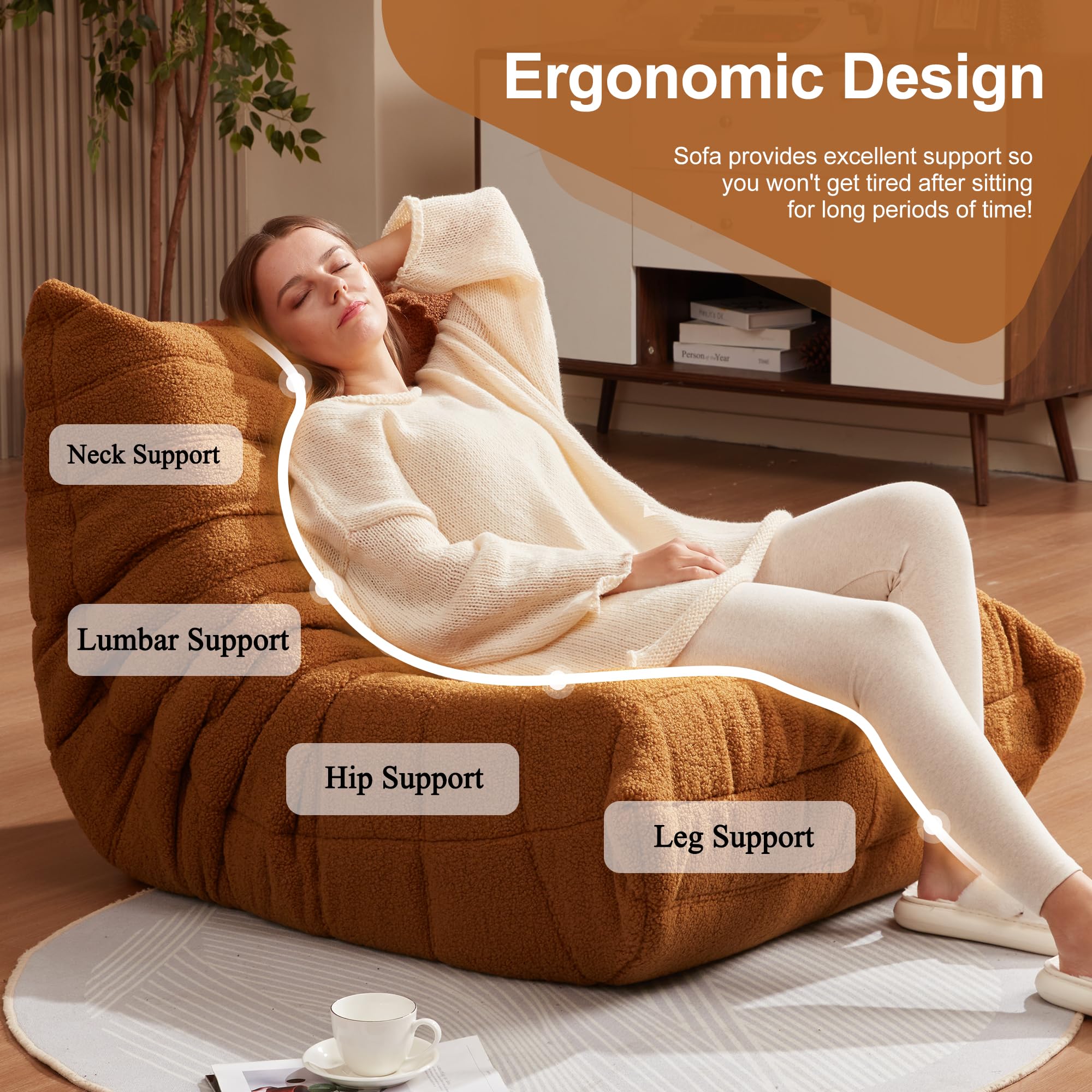 Hobestluk premium microfiber fabric bean bag chair with durable softness.