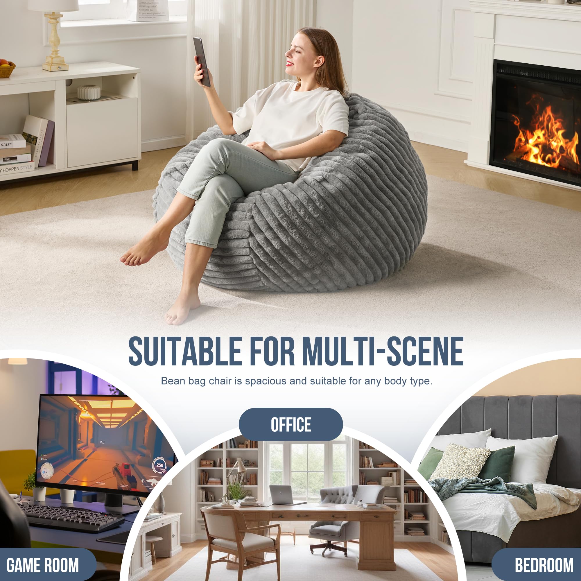 Hobestluk built-in side pocket stores phones, remotes, or books