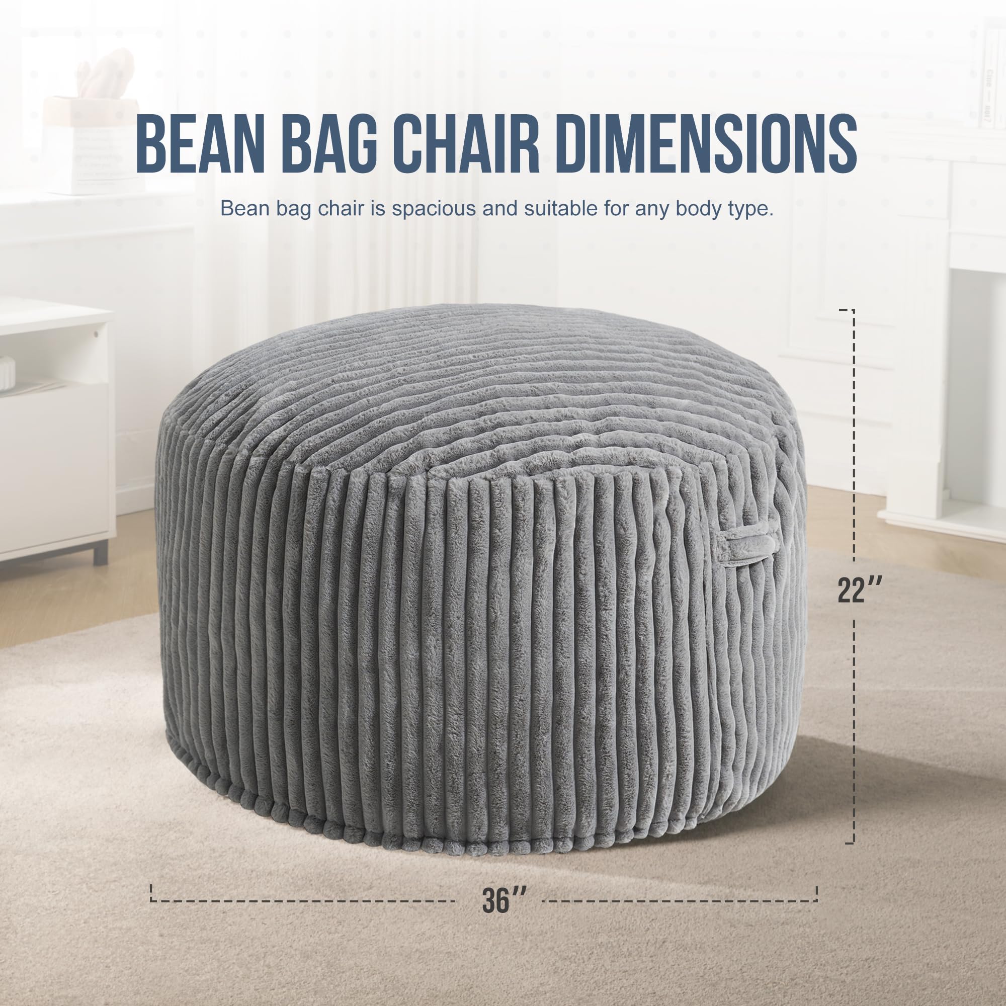Hobestluk stripe plush cover in gray adds soft texture to any living space