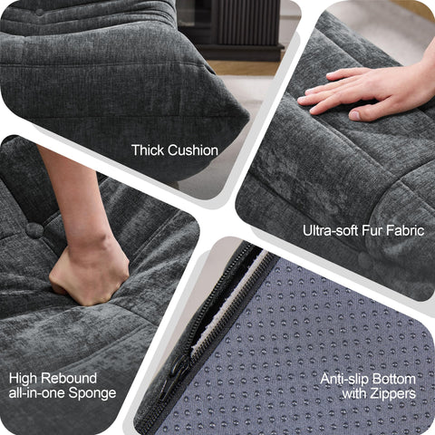 Hobestluk unboxed bean bag shows wrinkles that ease after simple ironing.