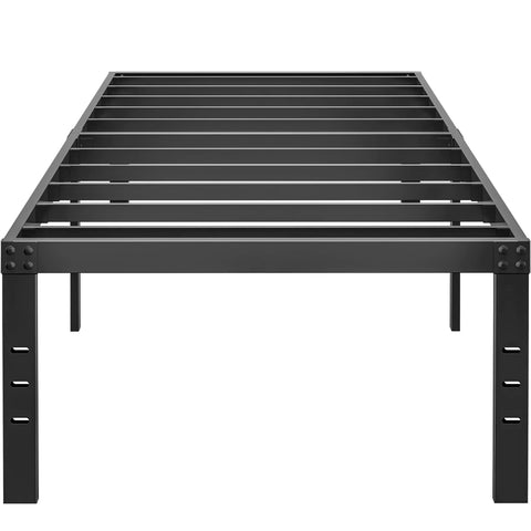 HOBINCHE 18in metal twin bed frame assembly video view for quick setup.