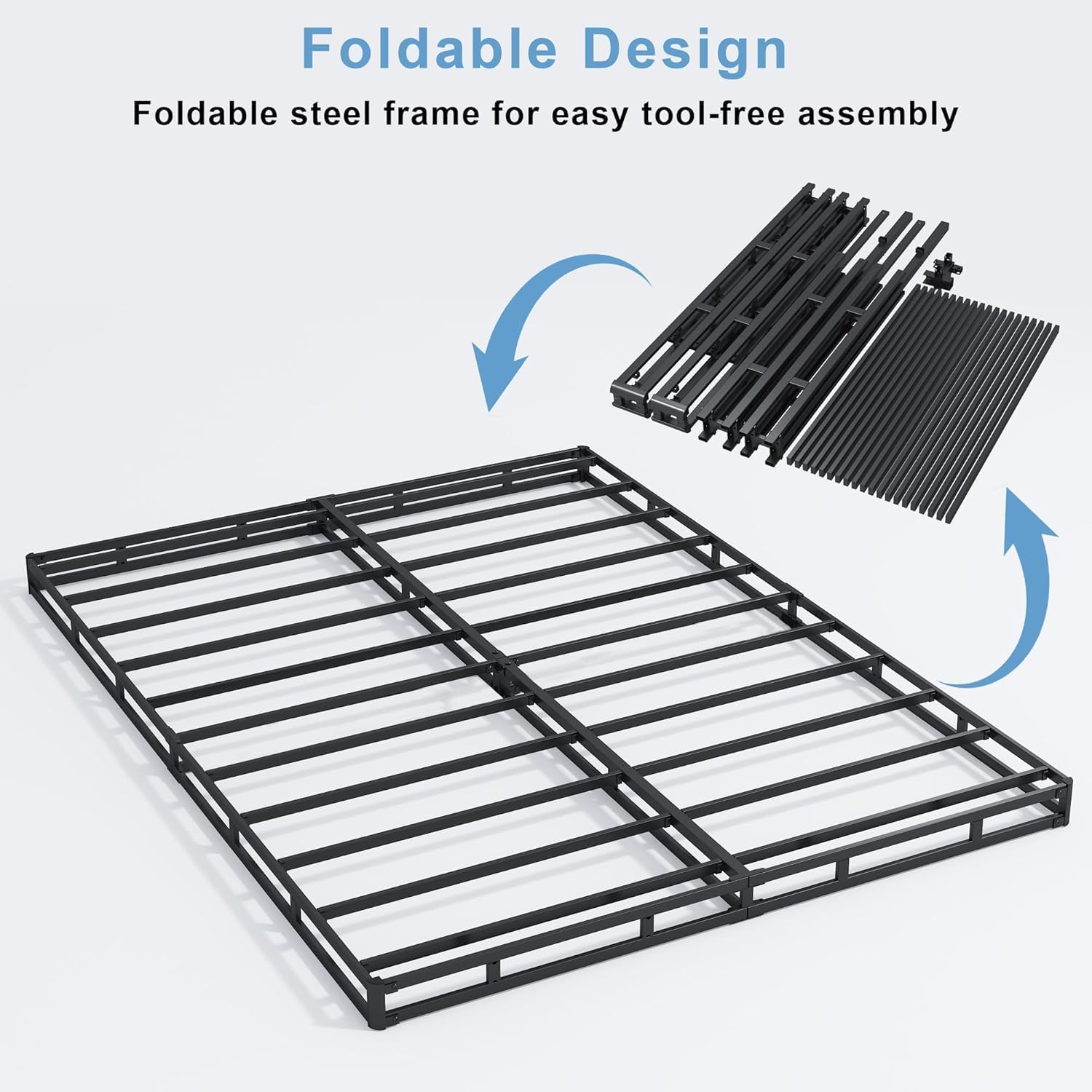HOBINCHE low-profile queen box spring fits low beds.