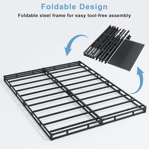 HOBINCHE low-profile queen box spring fits low beds.