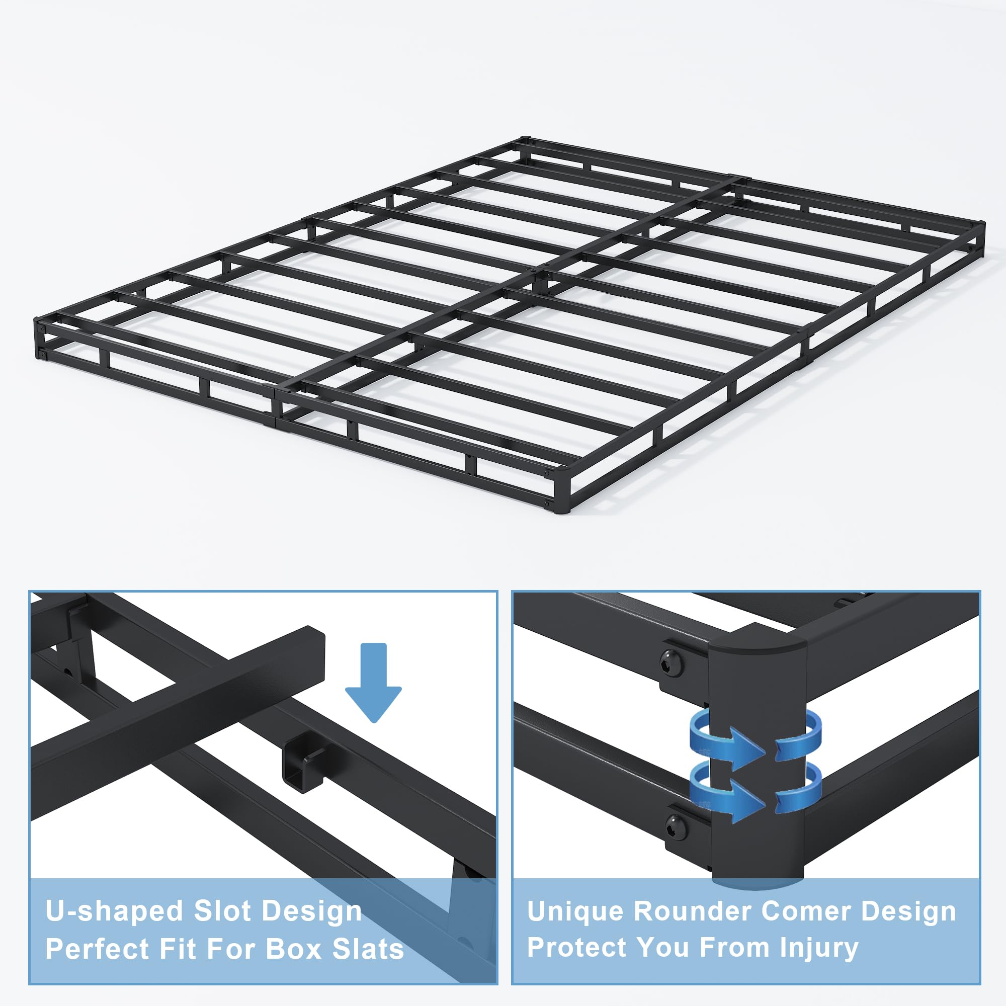 HOBINCHE noise-free mattress foundation enables quiet nights and undisturbed sleep