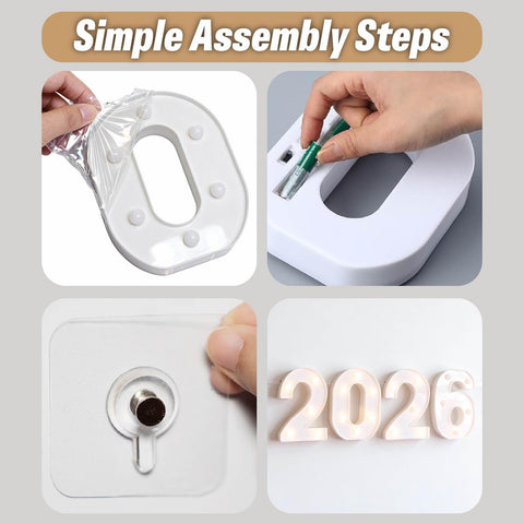 Hobrad Class of 2026 sign with adhesive hooks for damage-free mounting