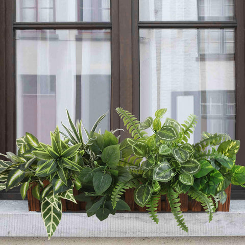 Hobyhoon all-weather artificial plants endure rain and sun for durable decor