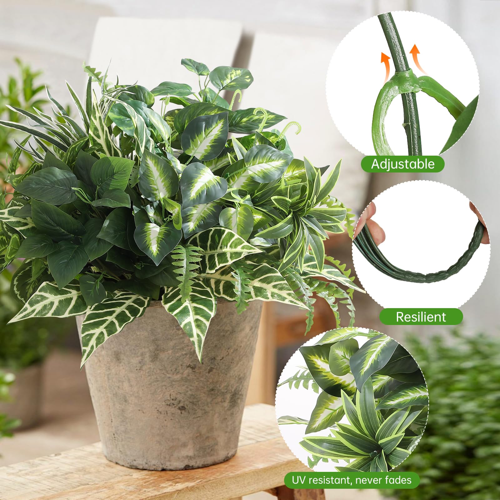 Hobyhoon garden faux bushes provide year-round texture for borders and patios