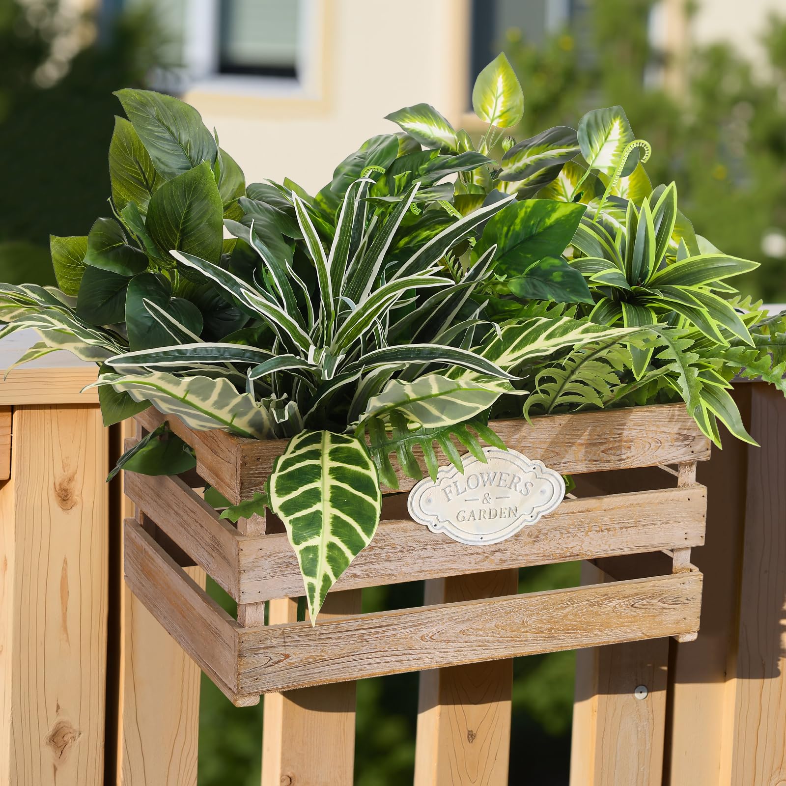 Hobyhoon UV-resistant faux plants stay bright in sunny planters and porches