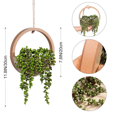 Hobyhoon wall decor hanging plant for porch adds color and texture.
