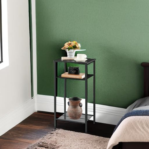 Hoctieon sturdy square tube frame end table for stability