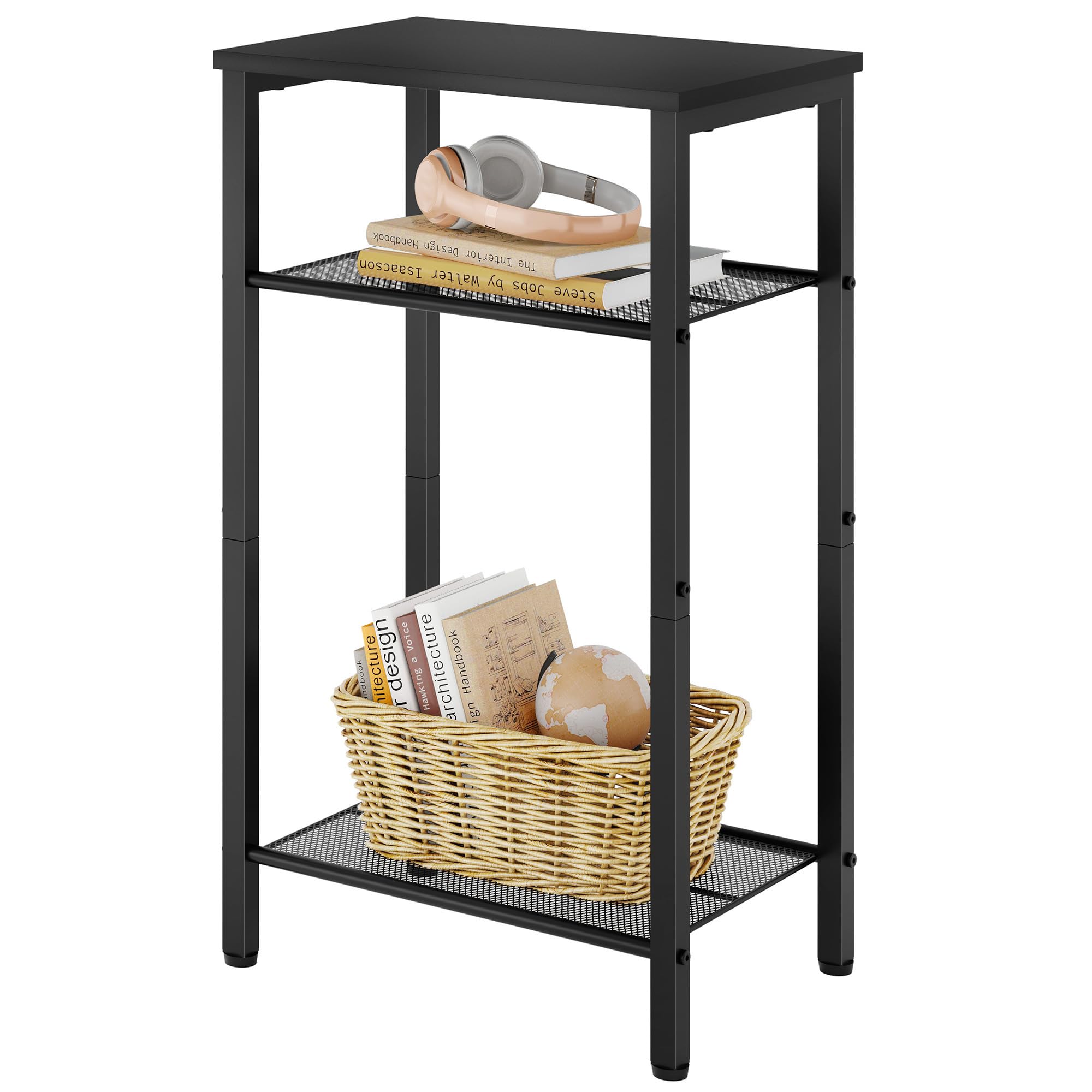 Hoctieon 3-tier end table top display for lamps and decor