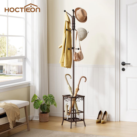 Hoctieon 12-hooks coat tree offers versatile hanging options
