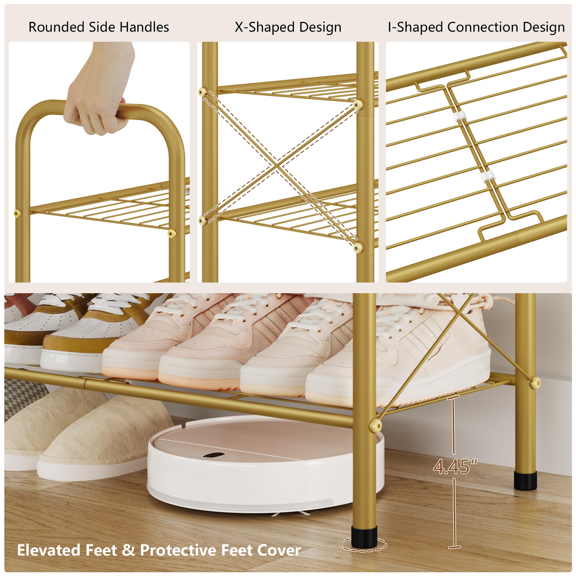 Hoctieon easy-installation rack with included hardware and gloves.