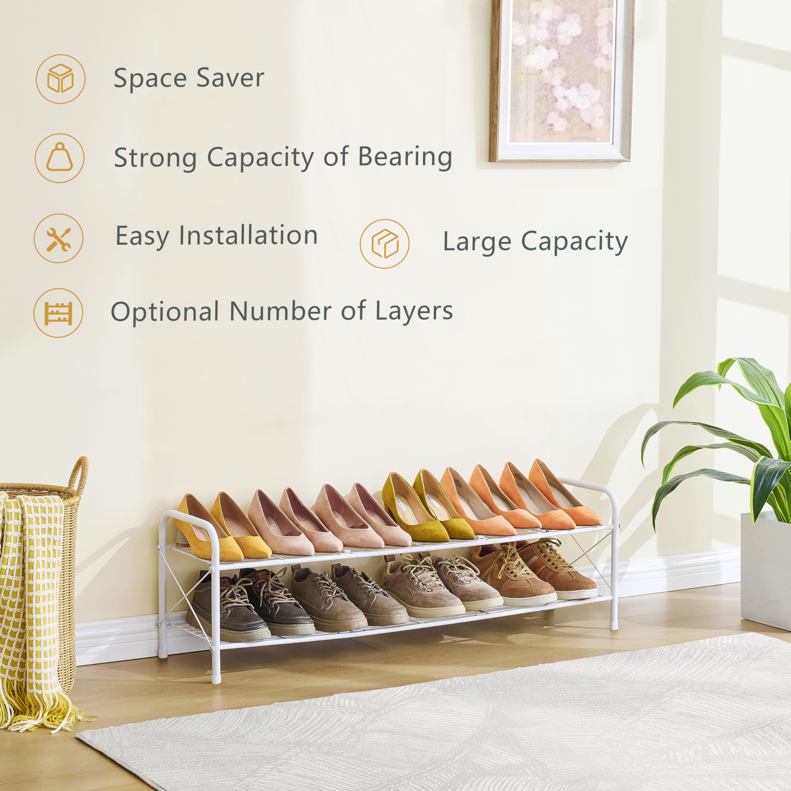 Hoctieon entryway shoe rack in use for organization.