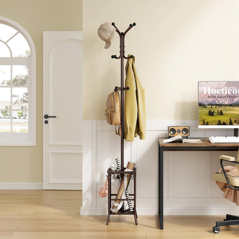 Hoctieon coat rack in hallway for convenient storage
