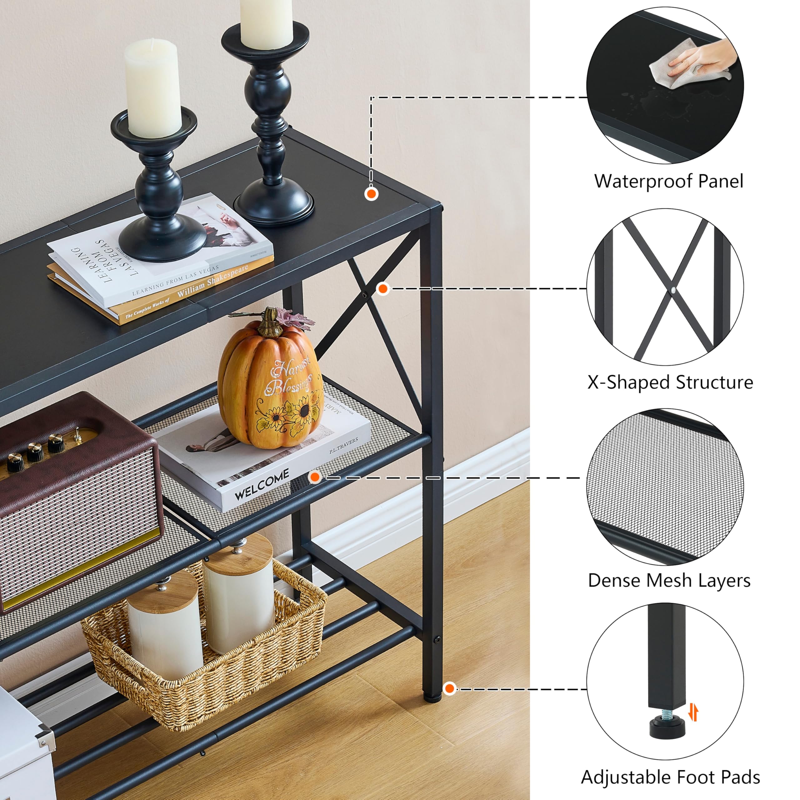 Hoctieon adjustable feet ensure level balance on uneven floors.