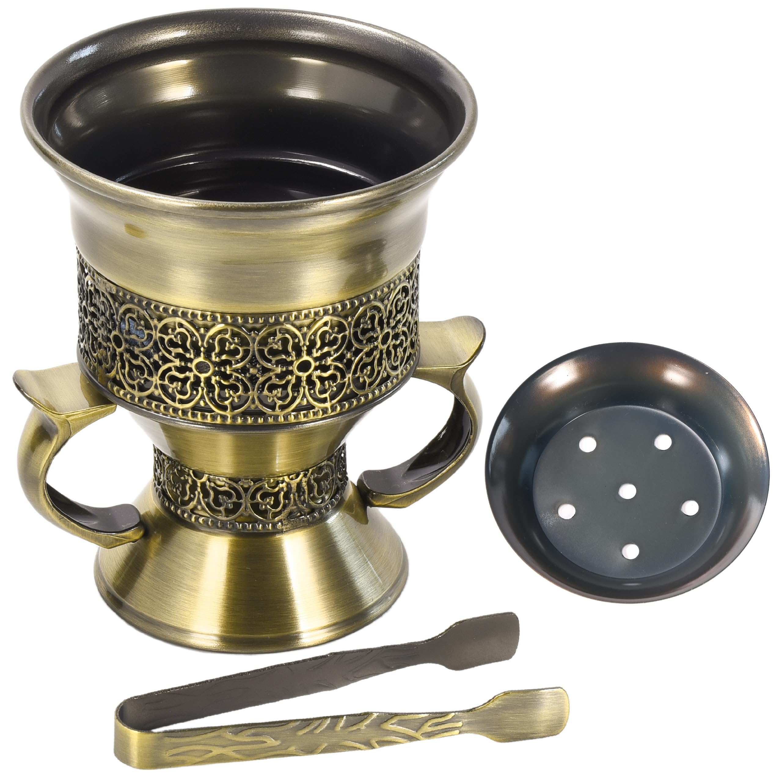 HOCUROAY frankincense resin burner with metal body and durable handle for safe use.