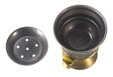 HOCUROAY mubkhara burner features two sturdy handles for steady handling.