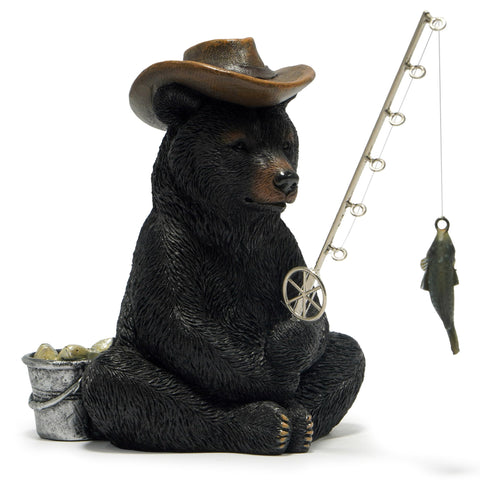 Hodao bear-with-hat decorative figurine perfect for shelf display.