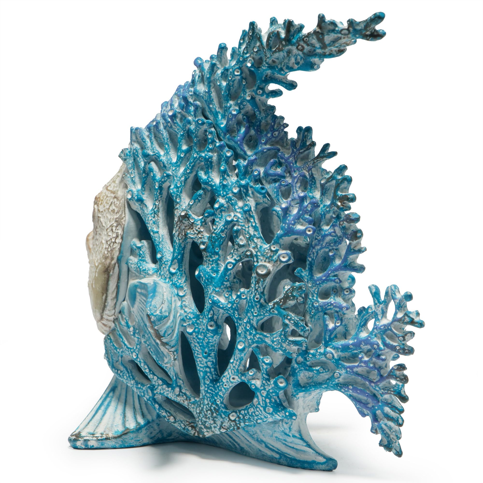 Hodao coral castle sea art creates a calming ocean vibe on mantles.
