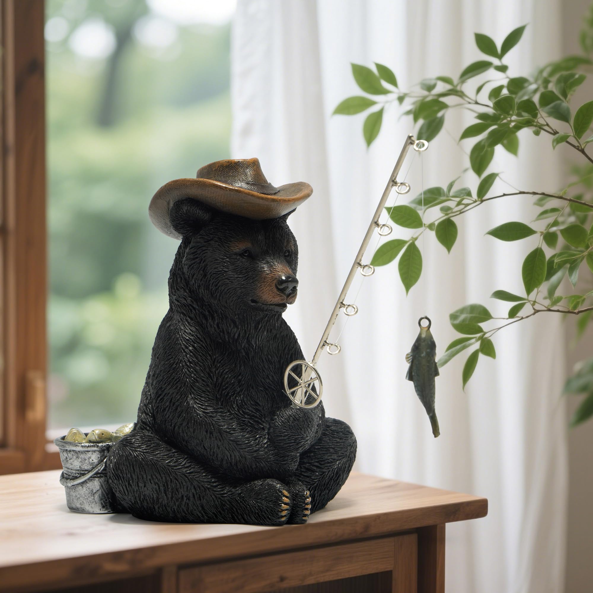 Hodao desk decor bear in living room creates playful ambience.